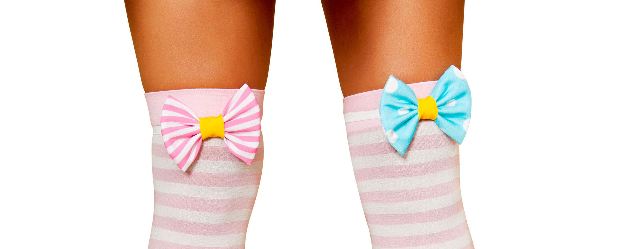 Baby pink/baby blue Enthralling 4421B Stocking bow only Ravewear Size O/S
