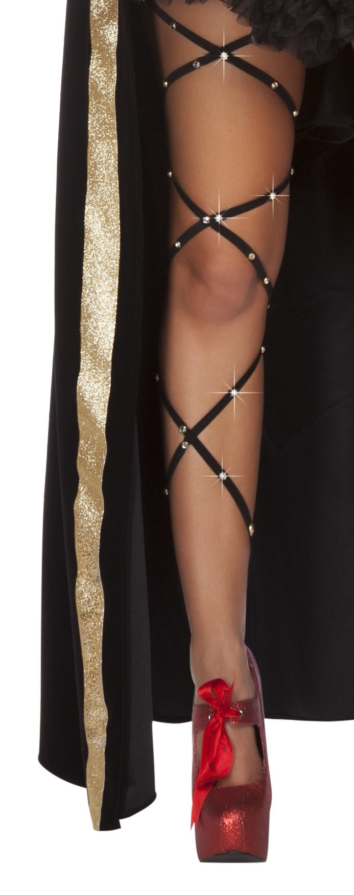 As shown Topaz 4644 - Rhinestone Thigh Wrap Costumes Size O/S