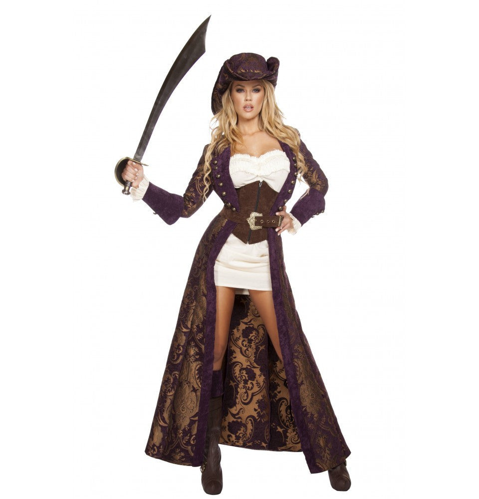 As shown Feminine 4574 - 6pc Decadent Pirate Diva Costumes Size XL