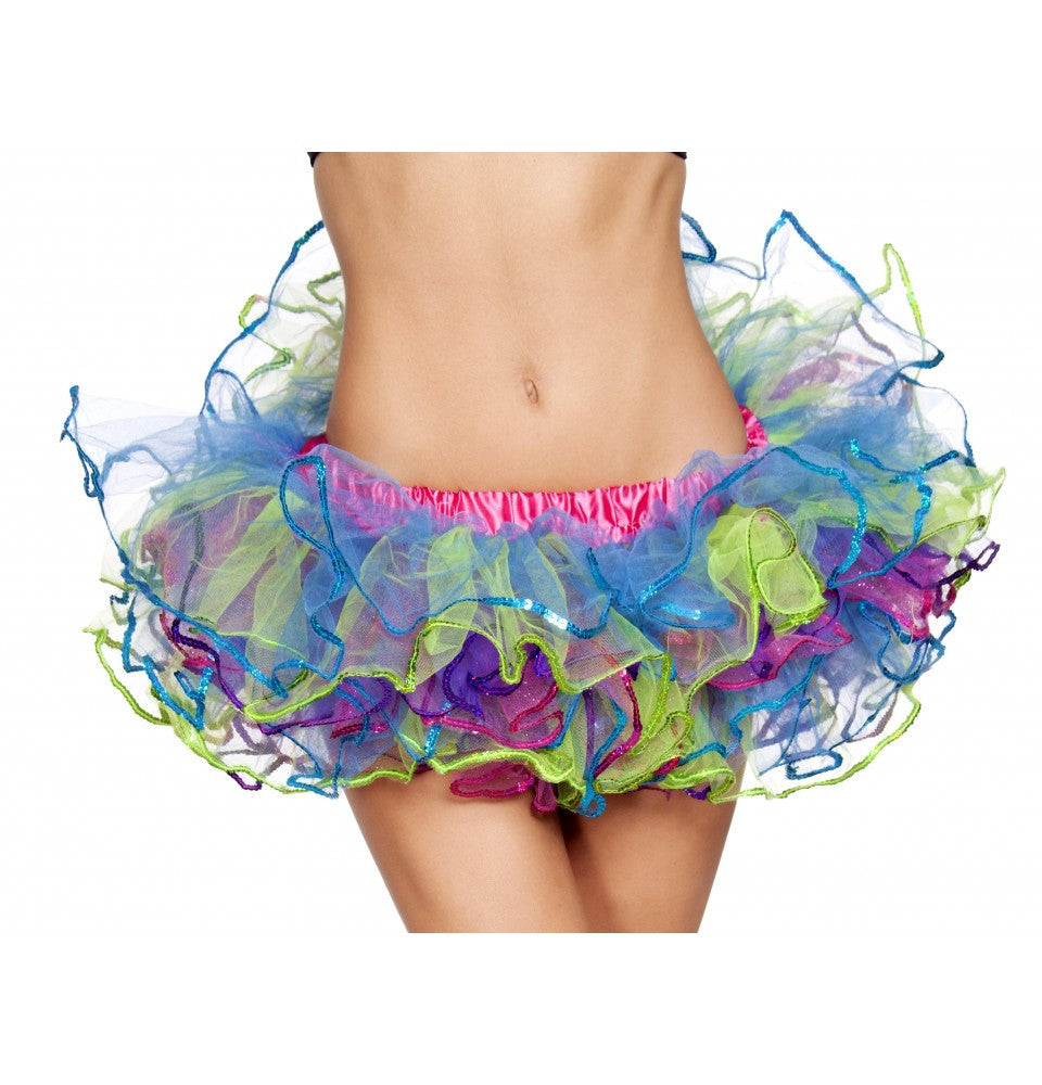 Rainbow Graceful 4556 - Rainbow with Sequin Trimmed Petticoat Ravewear Size O/S