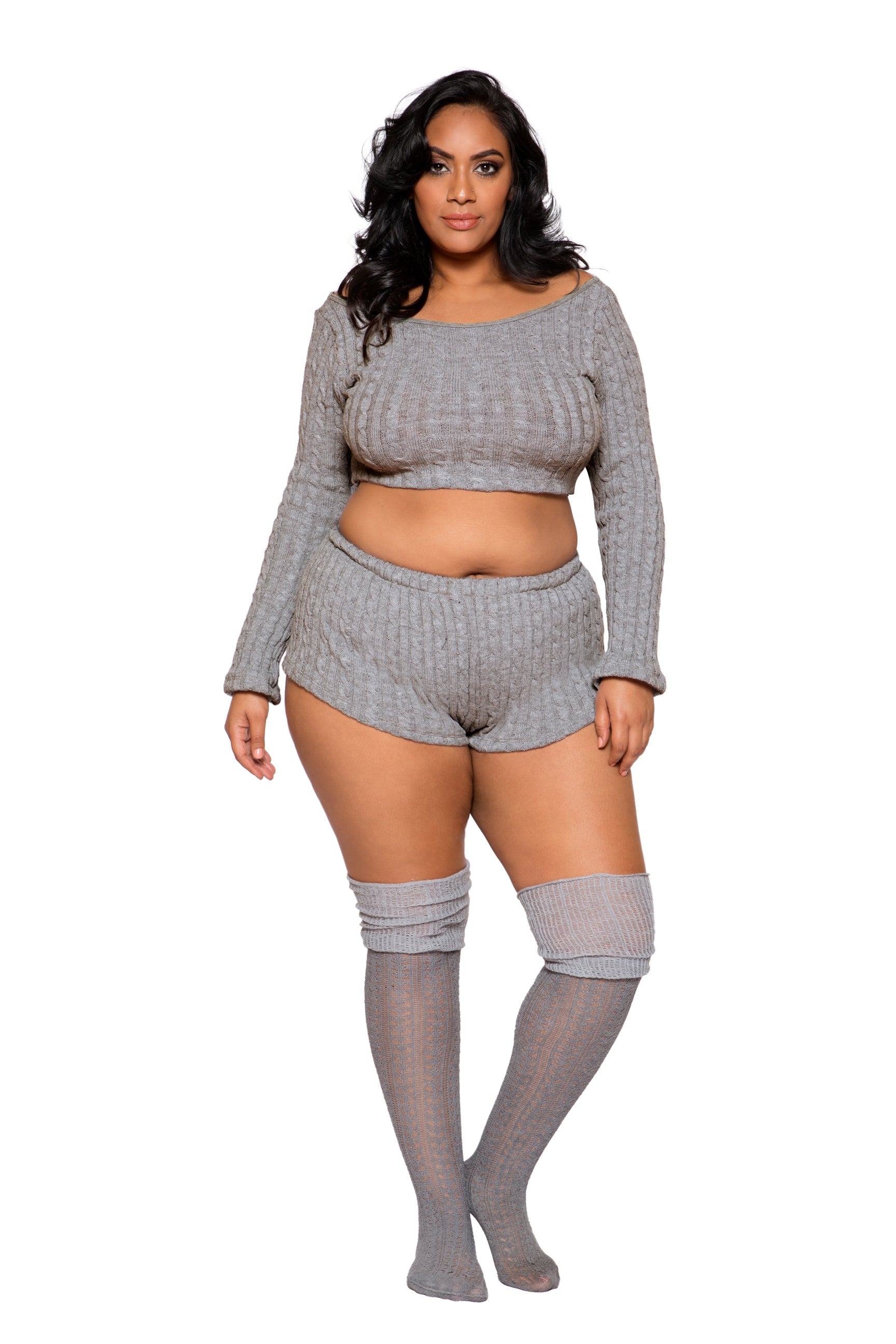 Grey Sacred Cozy & Comfy Pajama Short Set Lingerie Size 3XL/4XL