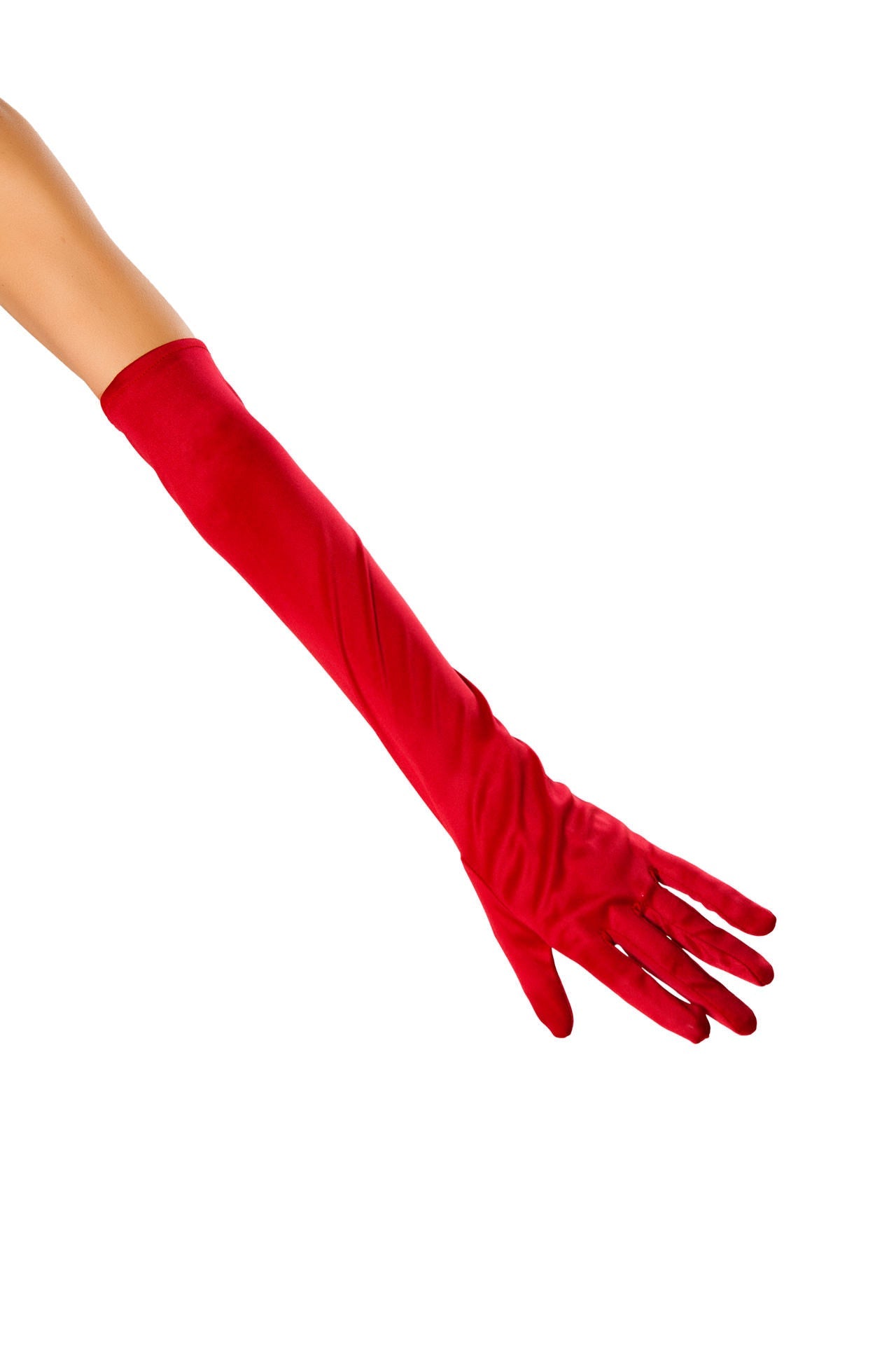Red Runway 10104 - Stretch Satin Gloves Ravewear Size O/S