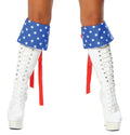 Red White and Blue Boot Cuffs Costume Cuffs in As Shown by Build-A-Hoochie