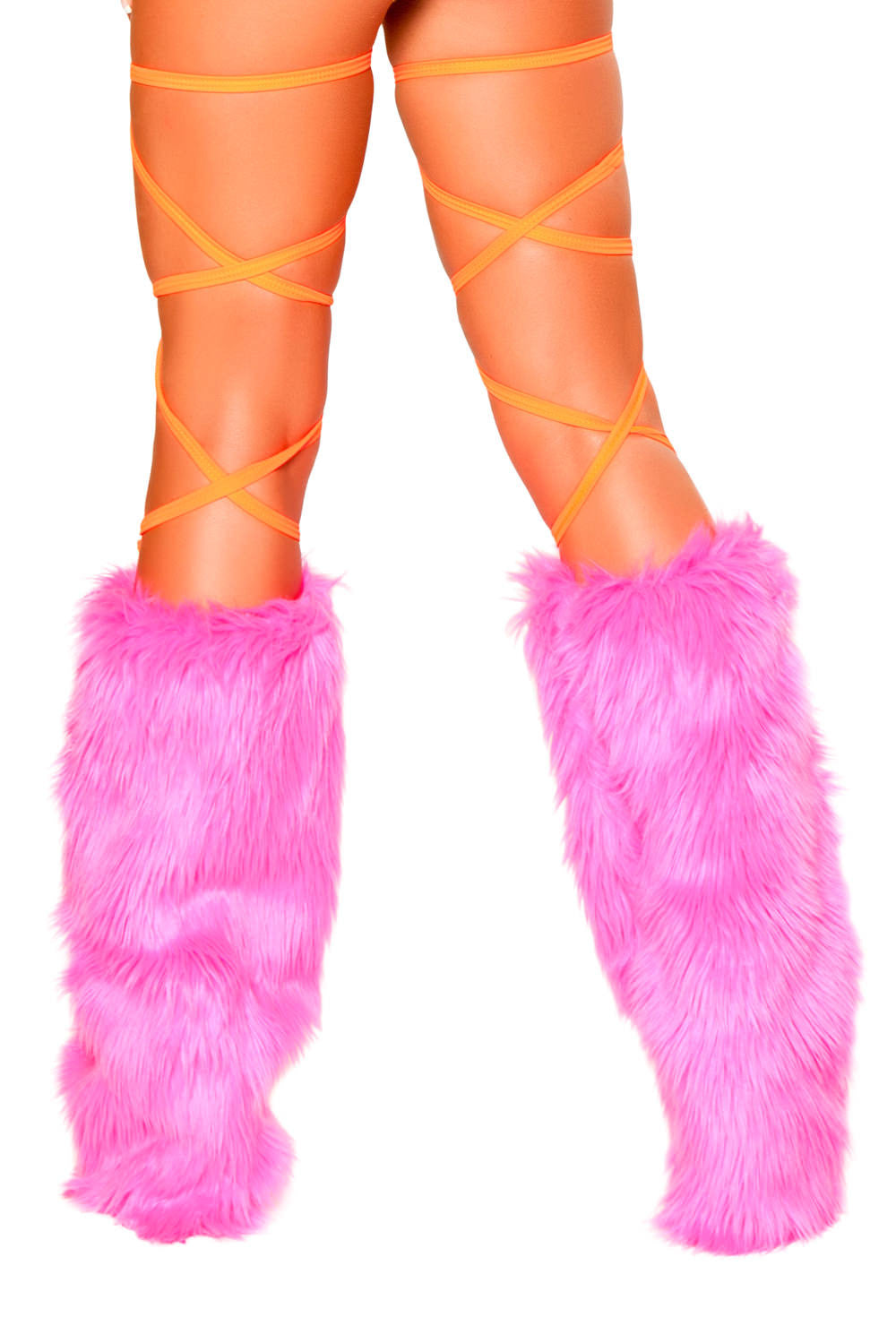Orange Captivating 3021 - 100" Solid Thigh Wraps Ravewear Size O/S