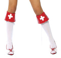 Red and White Boot Cuffs Costume Cuffs by Build-A-Hoochie