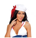 Sailor Hat with Red Ribbon Costume Headwear in As Shown by Build-A-Hoochie