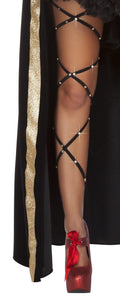 Rhinestone Thigh Wrap Legwear Accessory in As Shown by Build-A-Hoochie