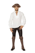 Pirate Shirt for Men Men's Costume in Ivory by Build-A-Hoochie