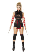 3PC Ninja Striker Costume Set in Black by Build-A-Hoochie