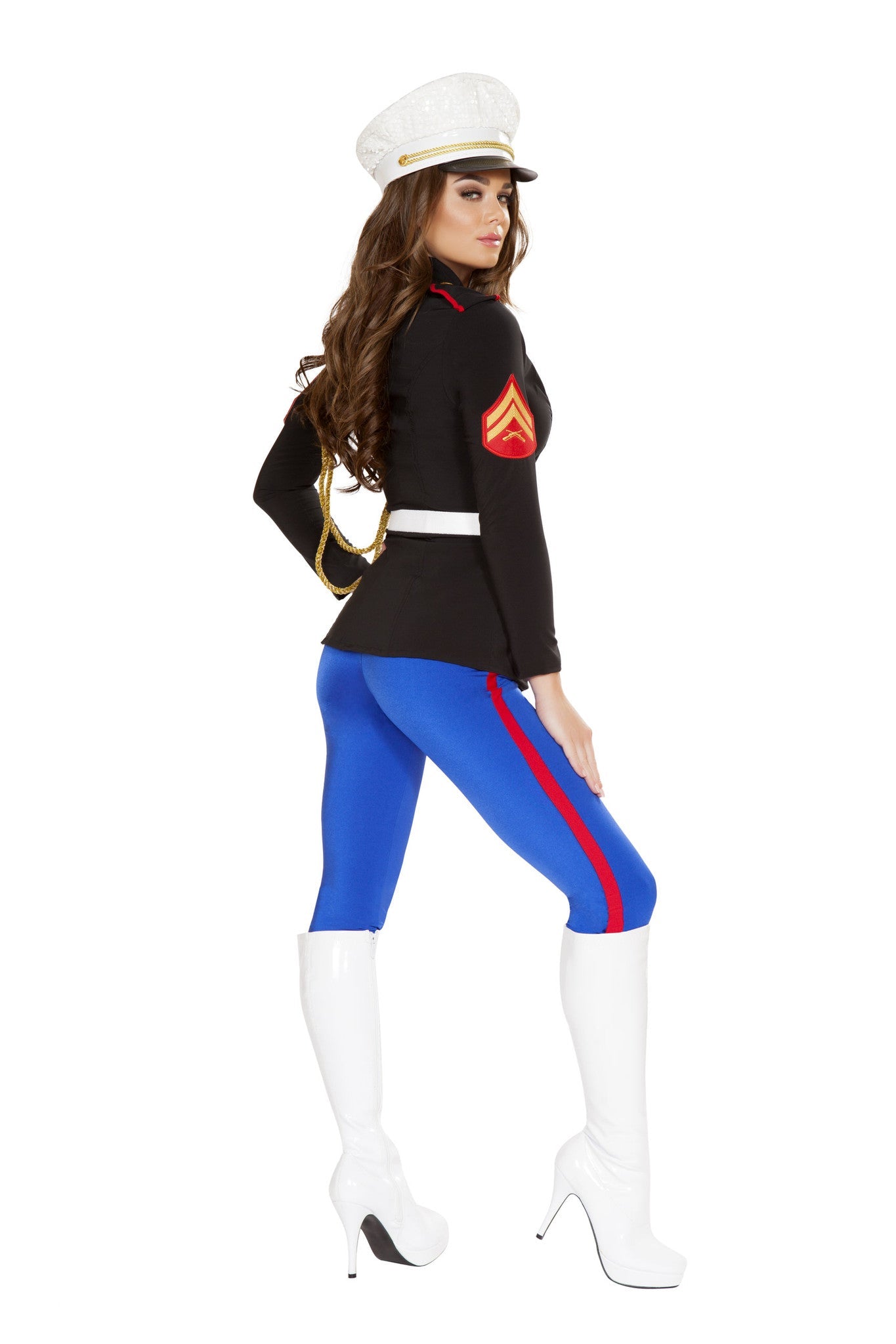 Deluxe 4701 - 3pc Sexy Marine Corporal Costumes Back View