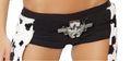 Double Gun Belt Buckle with Star Detail Costume Belt in Silver by Build-A-Hoochie