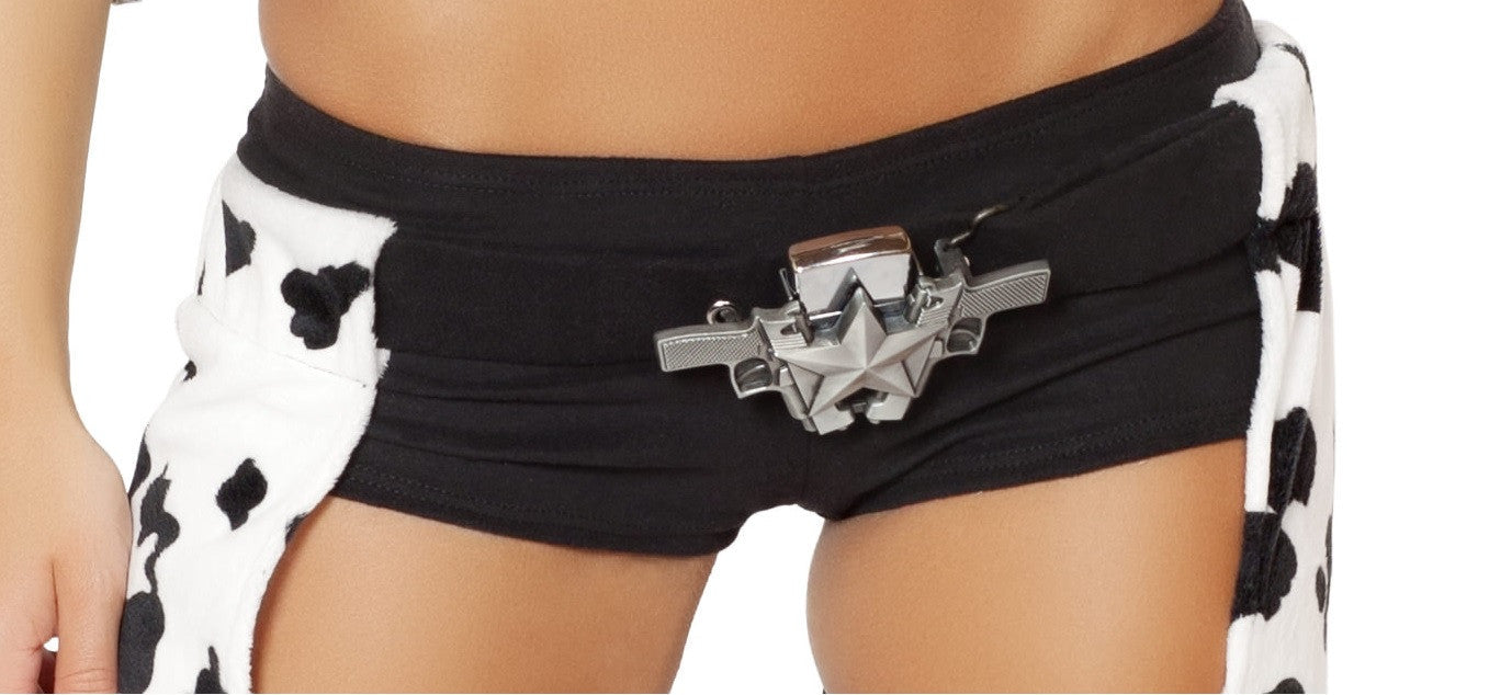 Silver Sapphire 4780 - Double Gun Belt Buckle with Star Detail Ravewear Size O/S