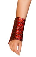 Pair of Dragon Slayer Cuffs Costume Cuffs in Red by Build-A-Hoochie