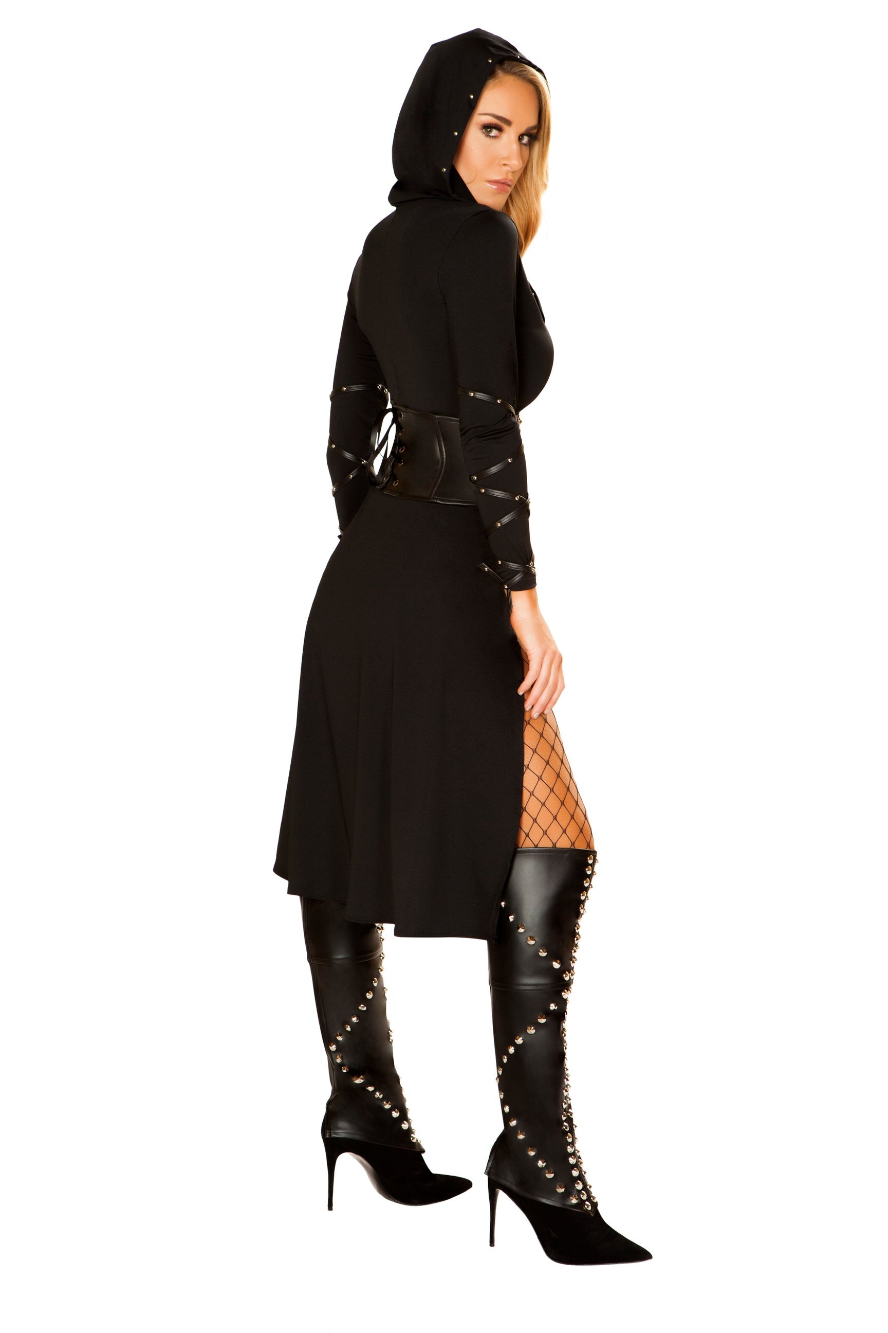 Exotic 4845 - 3pc The Queens Assassin Costumes Back View
