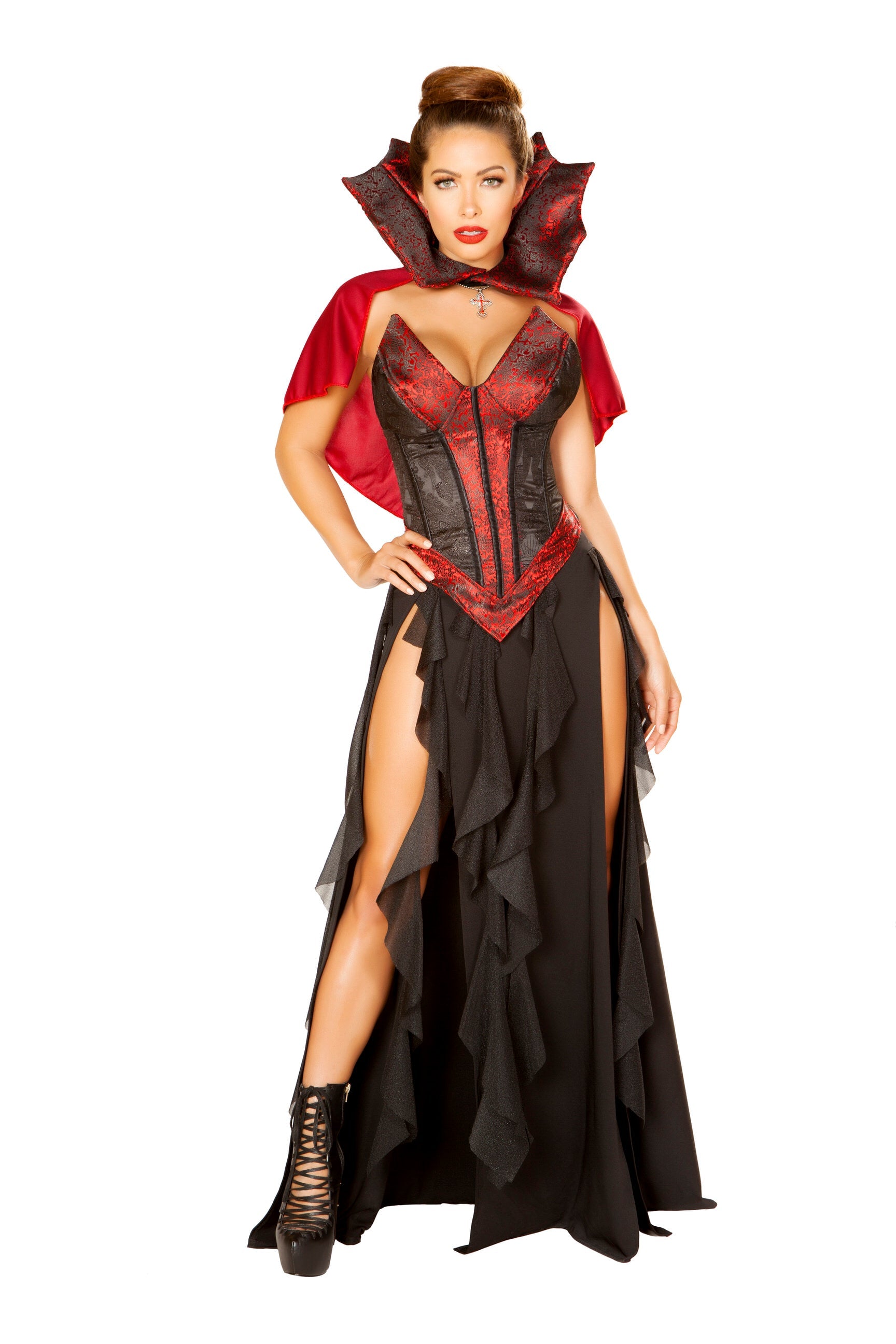 Red/black Angel 4864 - 3pc Blood Lusting Vampire Costumes Size L