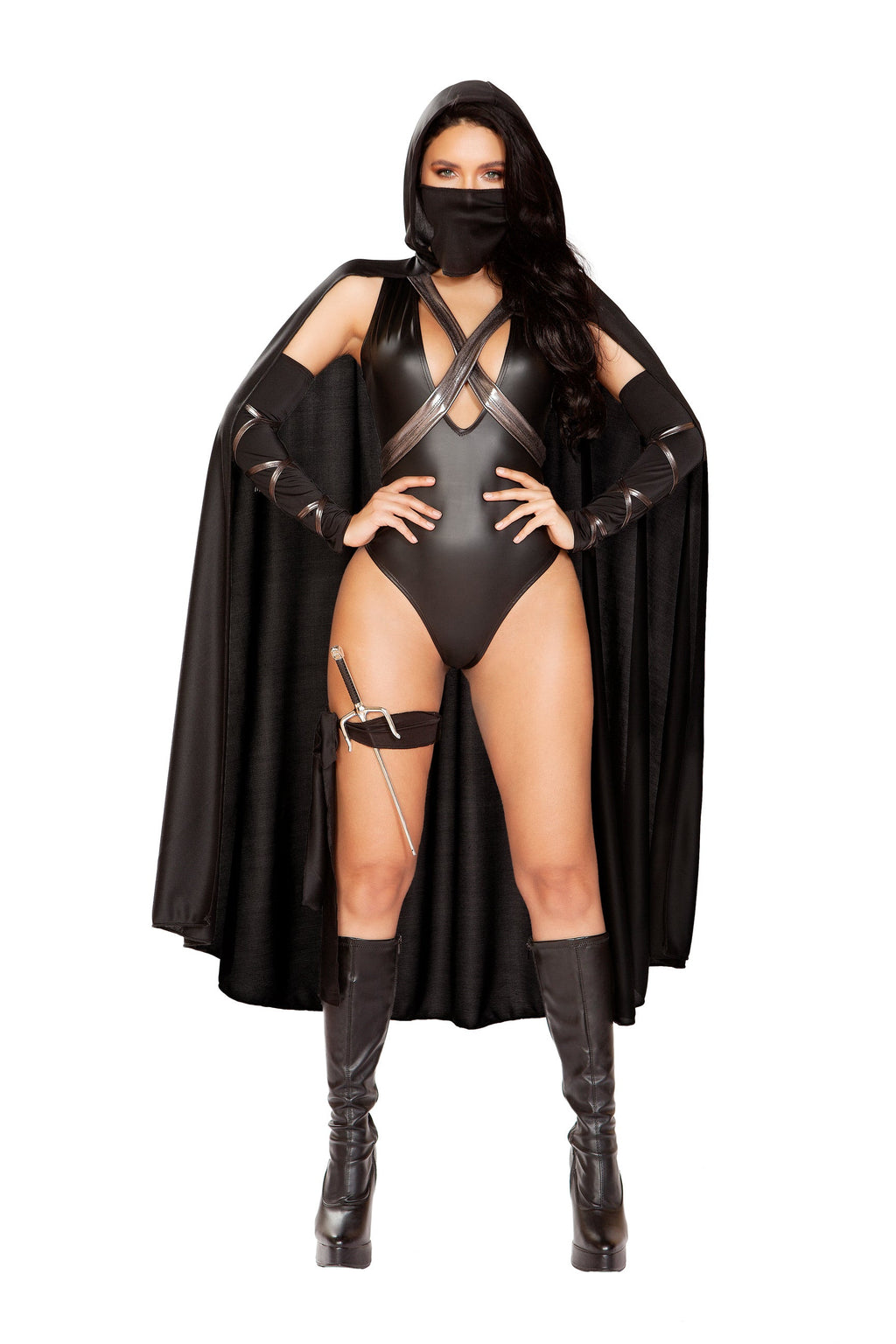 Black Exclusive 4898 - 5pc Ninja Villain Costumes Size M/L