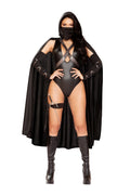 5PC Ninja Villain Costume Set in Black by Build-A-Hoochie