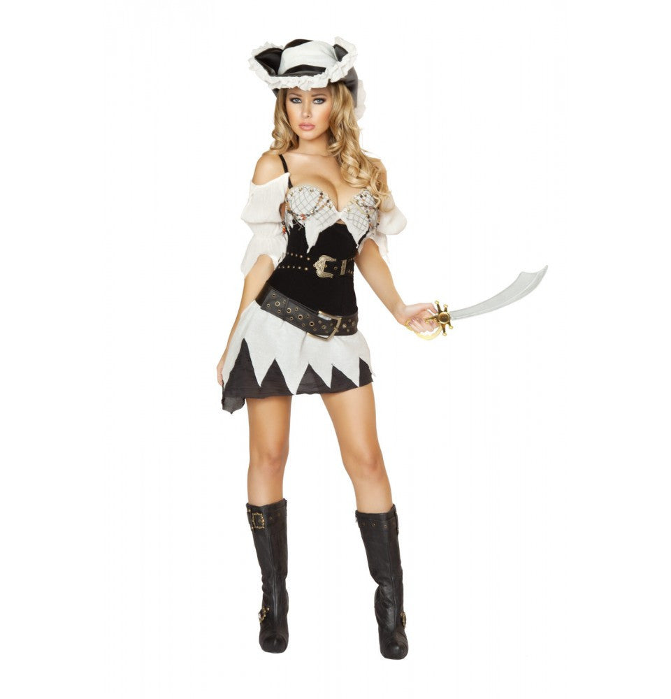 As shown Captivating 4528 - 5pc Sexy Shipwrecked Sailor Costume Costumes Size S