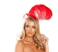 Feather Headband Costume Headwear in Red by Build-A-Hoochie