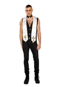 2PC Mens Priest Costume Men's Costume Set in Black by Build-A-Hoochie