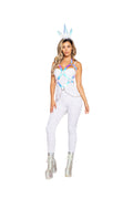 3PC Naughty Unicorn Costume Set in White by Build-A-Hoochie