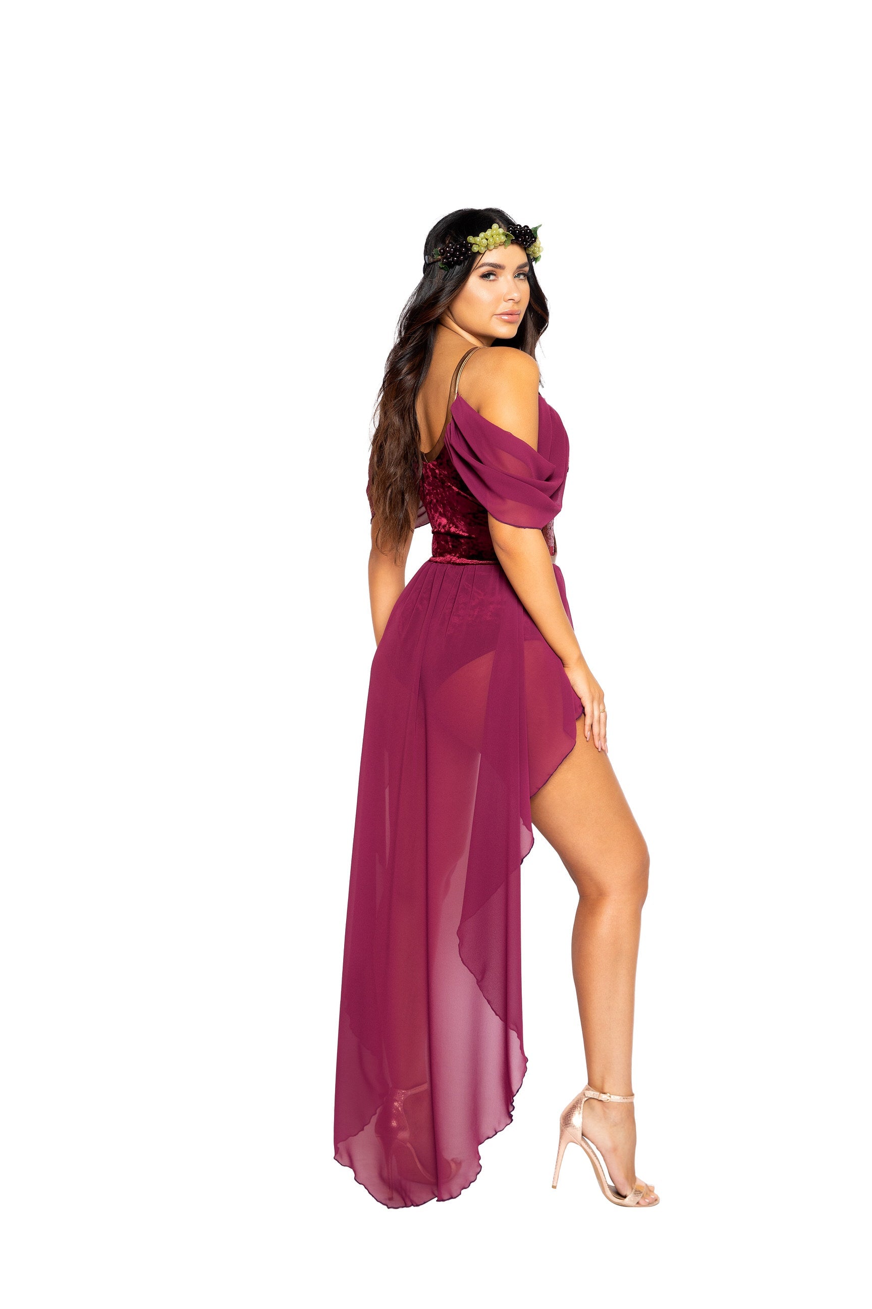 Bronzed 5001 - 2pc Wine Goddess Costumes Back View