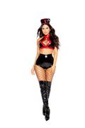 3PC Kinky Nurse Costume Set in Black by Build-A-Hoochie