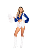 5PC Cheerleader Costume Set in White by Build-A-Hoochie
