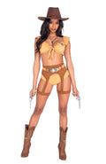 4PC Wild & Sexy West Costume Costume Set in Brown by Build-A-Hoochie