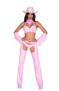6PC Sheriff Shine Cowgirl Costume Set in Pink by Build-A-Hoochie