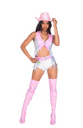 3PC Space Cowgirl Babe Costume Set in Pink by Build-A-Hoochie