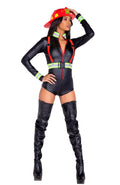 3PC Hot Fire Woman Costume Set in Black by Build-A-Hoochie