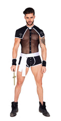 3PC Sinful Confession Men's Costume Set in Black by Build-A-Hoochie