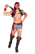 6PC Captain Hunk Men's Costume Set in Black by Build-A-Hoochie