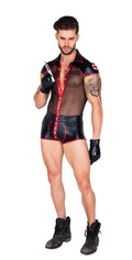 1PC Pandemic Hunk Men's Costume in Black by Build-A-Hoochie
