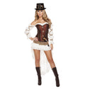 7PC Sexy Steampunk Babe Costume Set in As Shown by Build-A-Hoochie