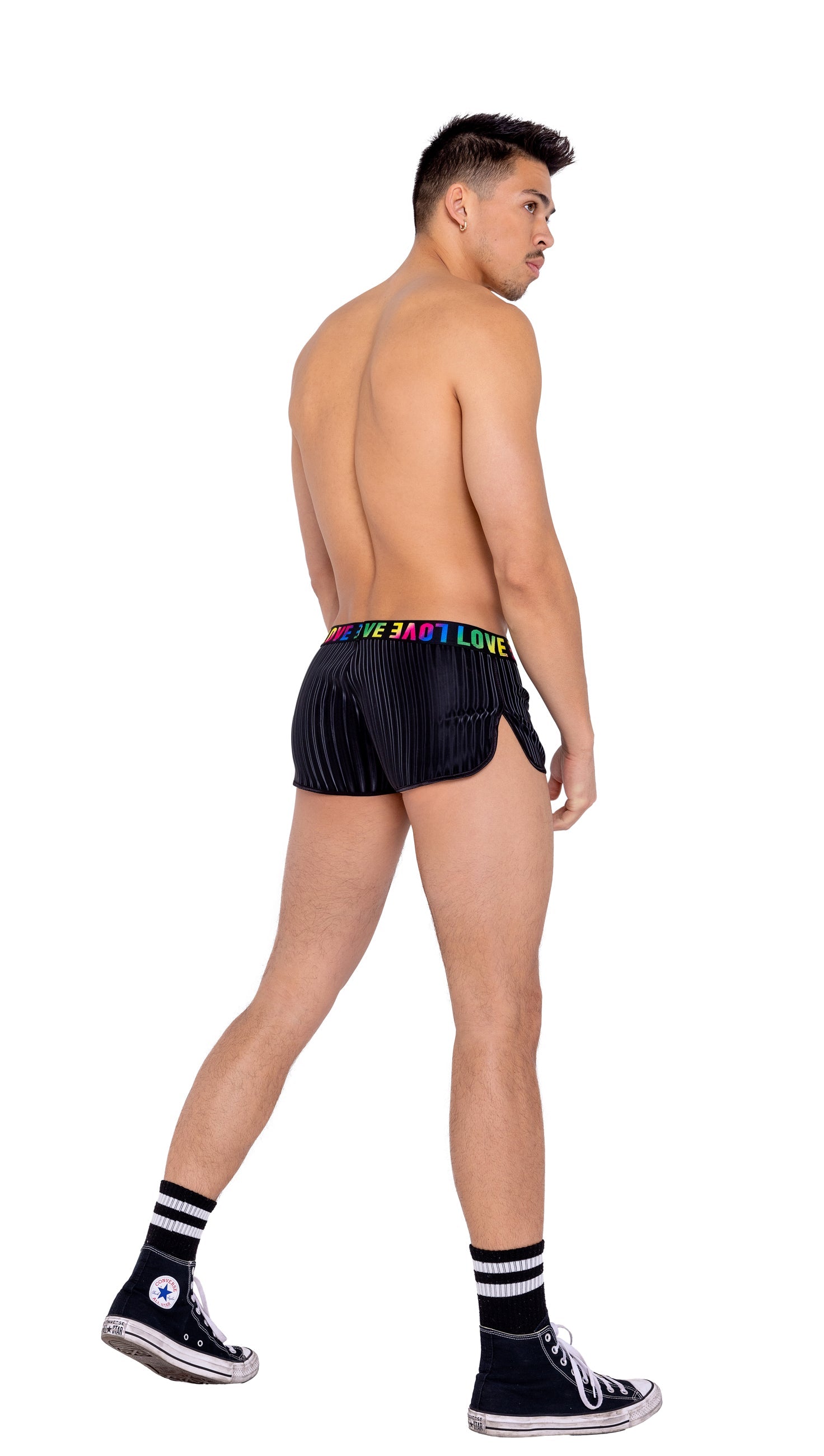 Astounding 6152 - Men���s Pride Runner Shorts Ravewear Back View