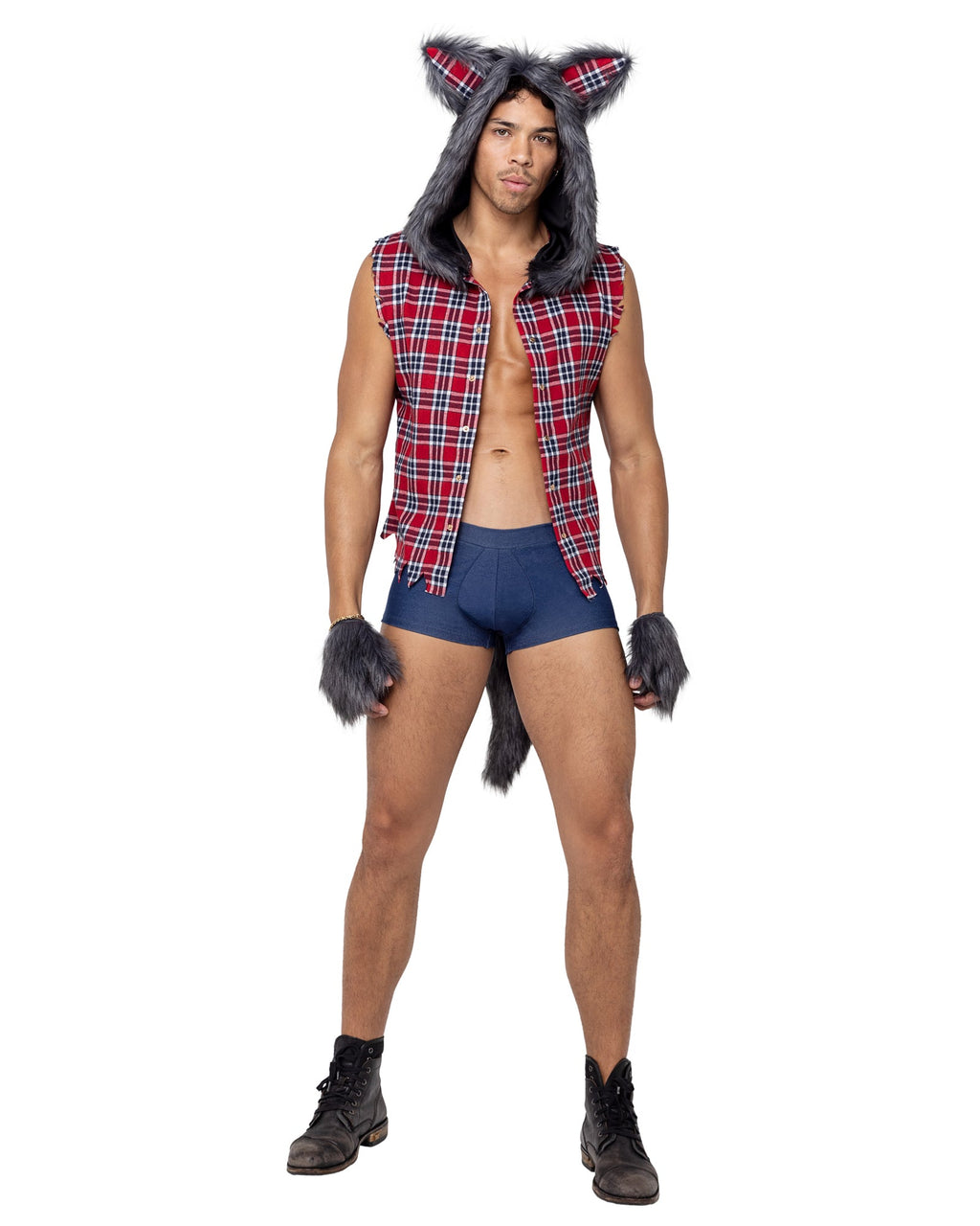 Red/blue/grey Emerald 6187 - 3PC Mens Full Moon Werewolf Costumes Size XL