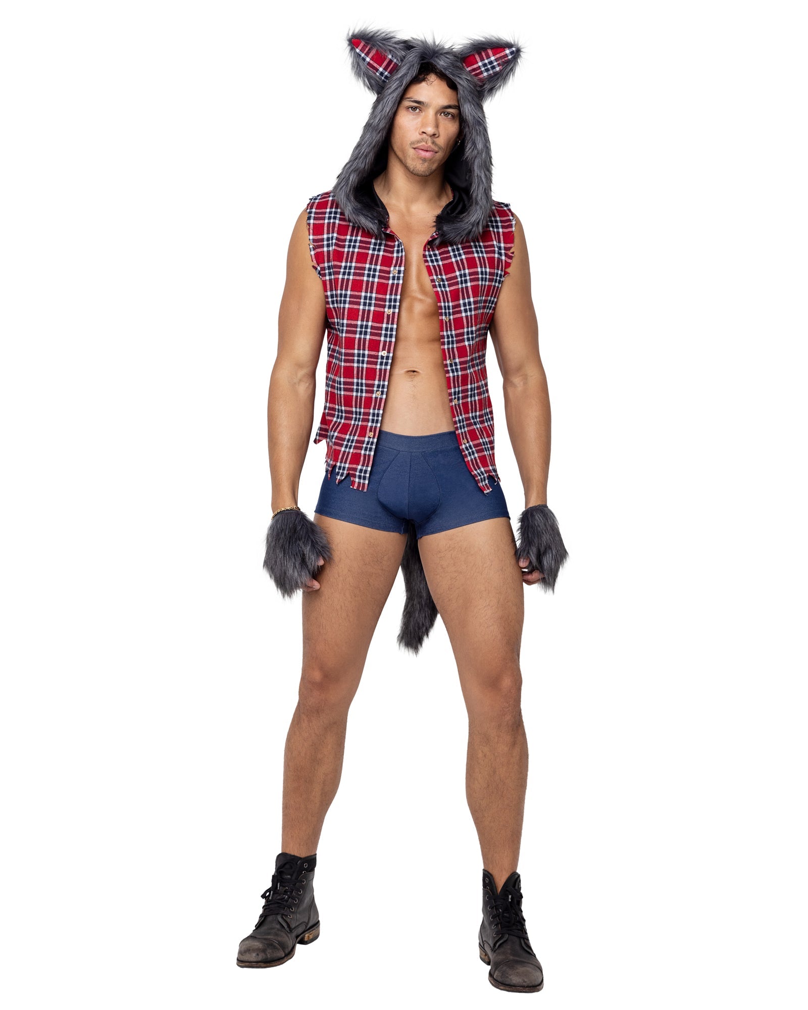 Red/blue/grey Emerald 6187 - 3PC Mens Full Moon Werewolf Costumes Size XL