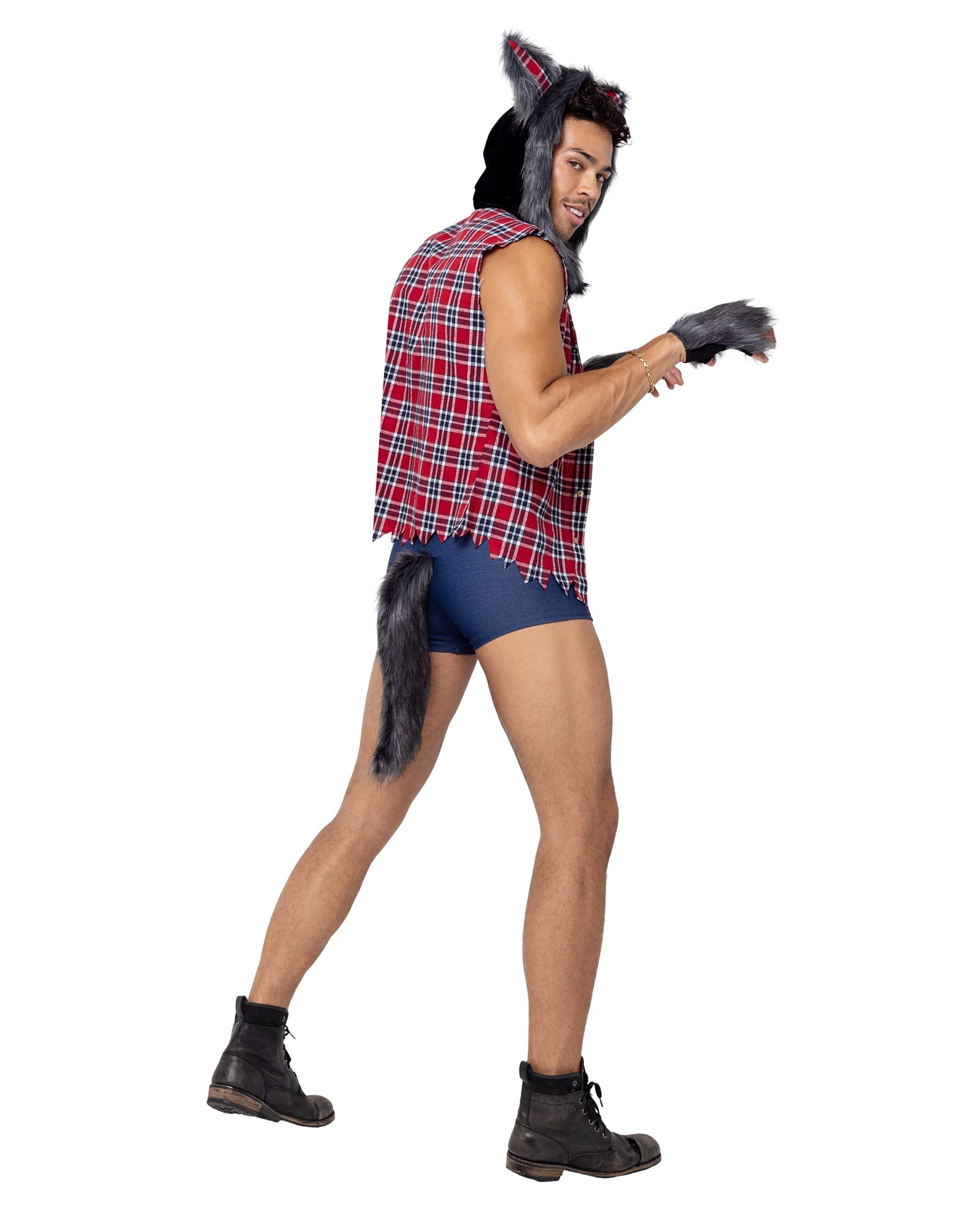 Emerald 6187 - 3PC Mens Full Moon Werewolf Costumes Back View