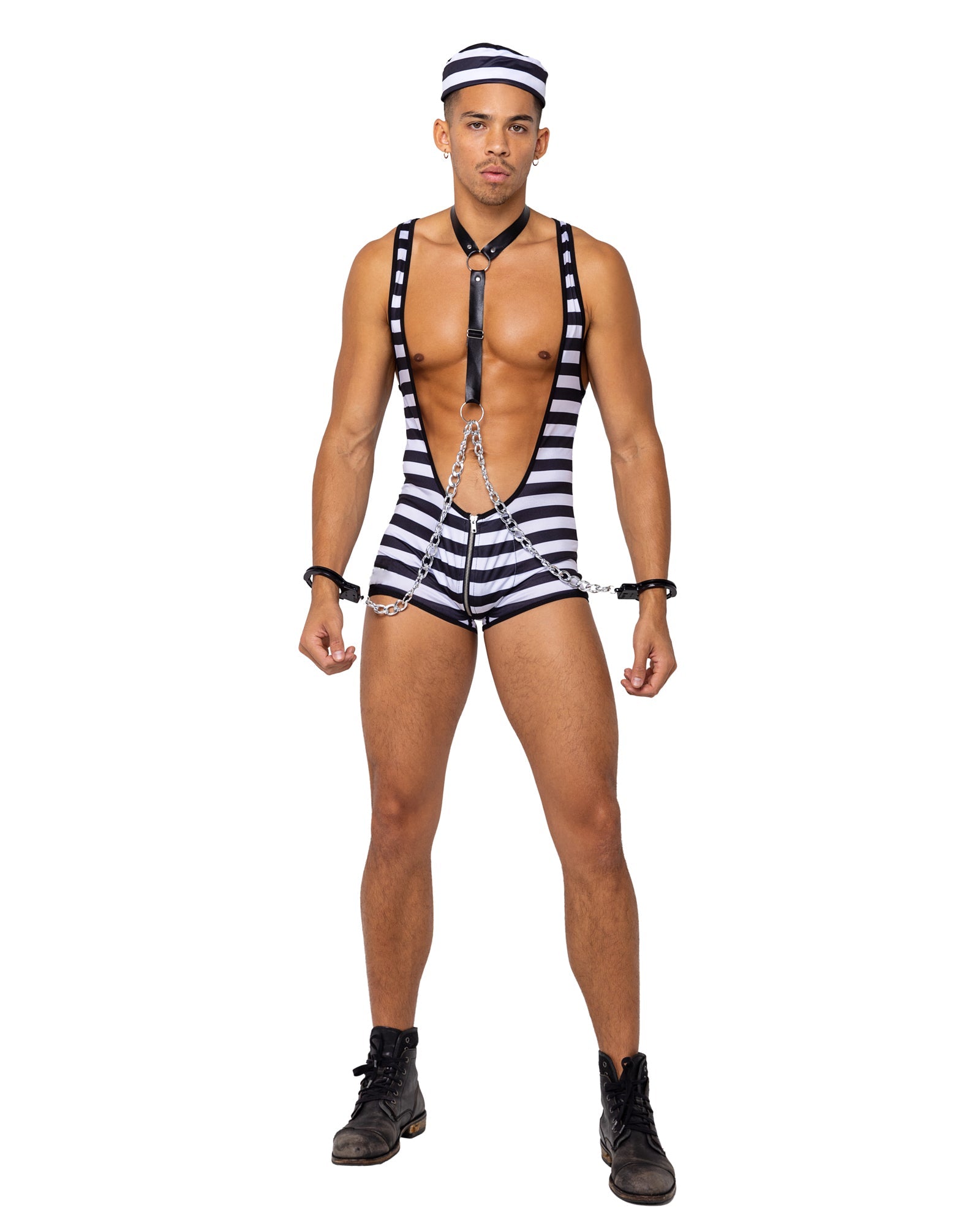 Black/white Fabulous 6208 - 3PC Mens Prisoner of Desire Costumes Size XL
