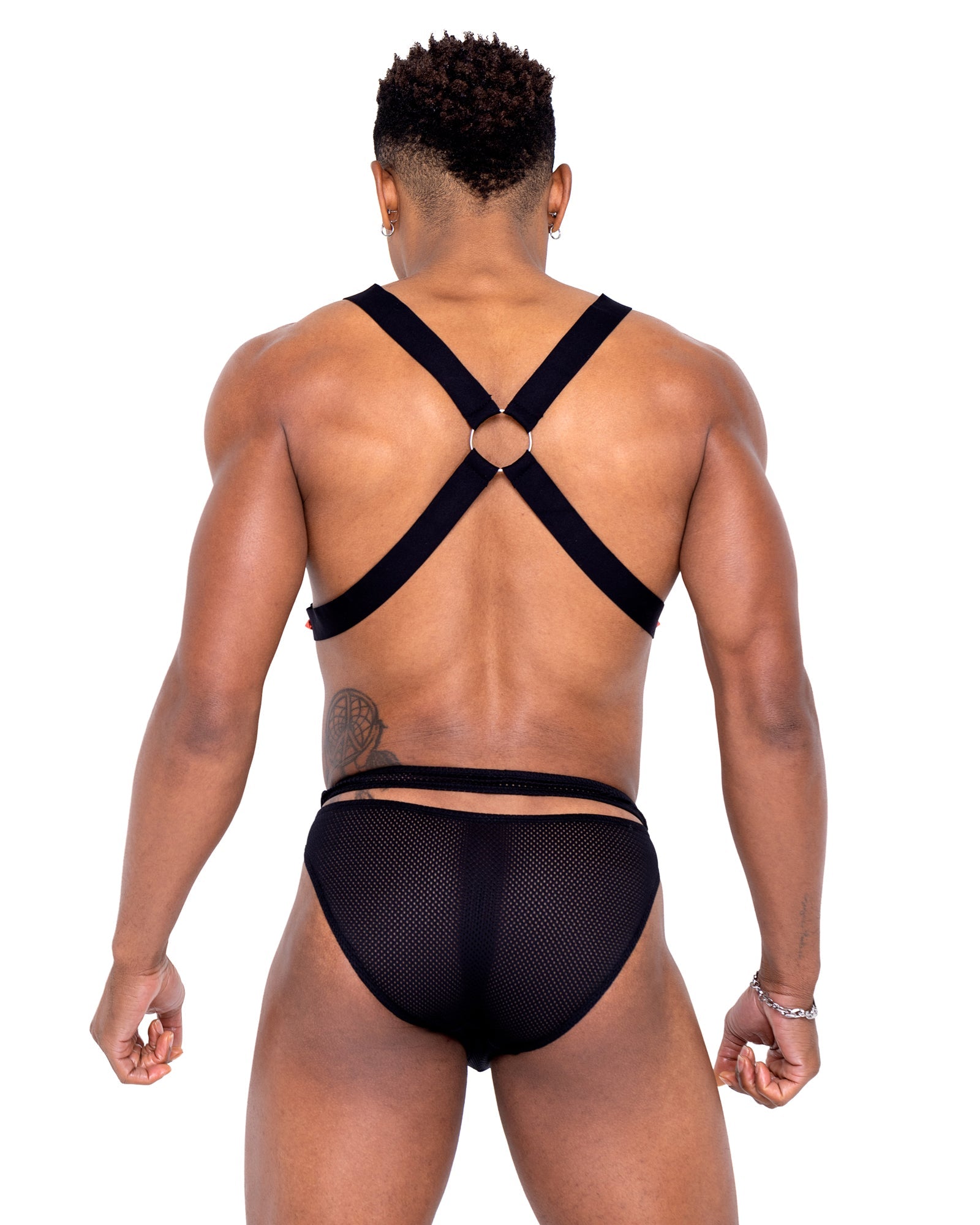 Bold 6337 - Mens Pride Harness Ravewear Back View