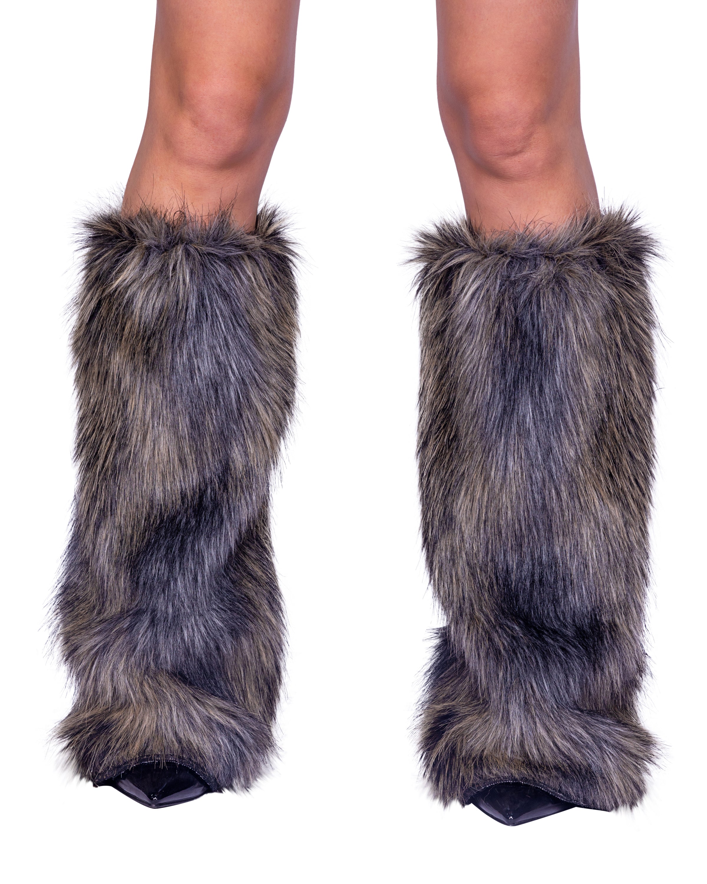 BAH6353 - Seductive Pair of Faux Fur Wolf Leg Warmers