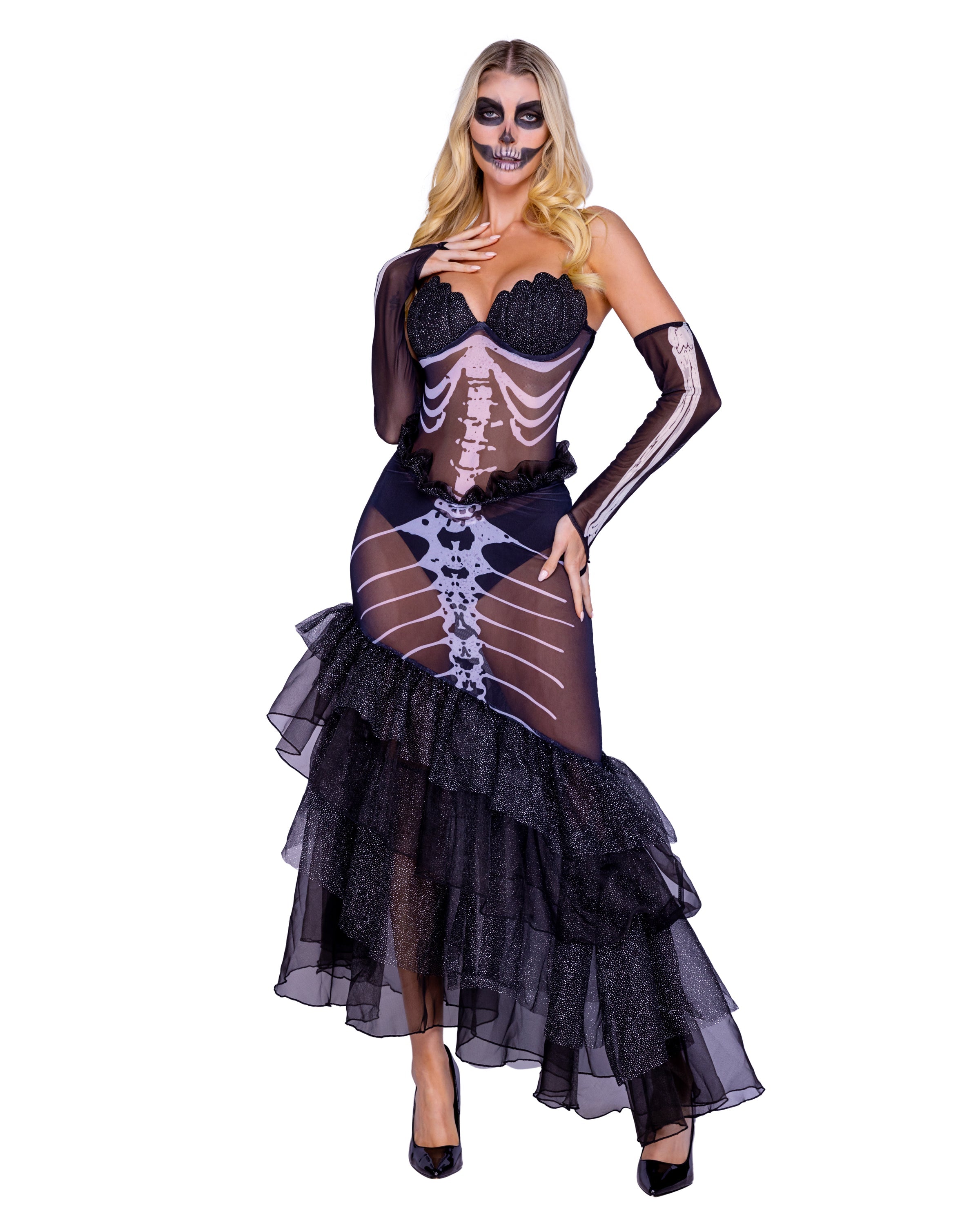 Black/white Delicate 6380 - 3pc Dark Mermaid Costumes Size L