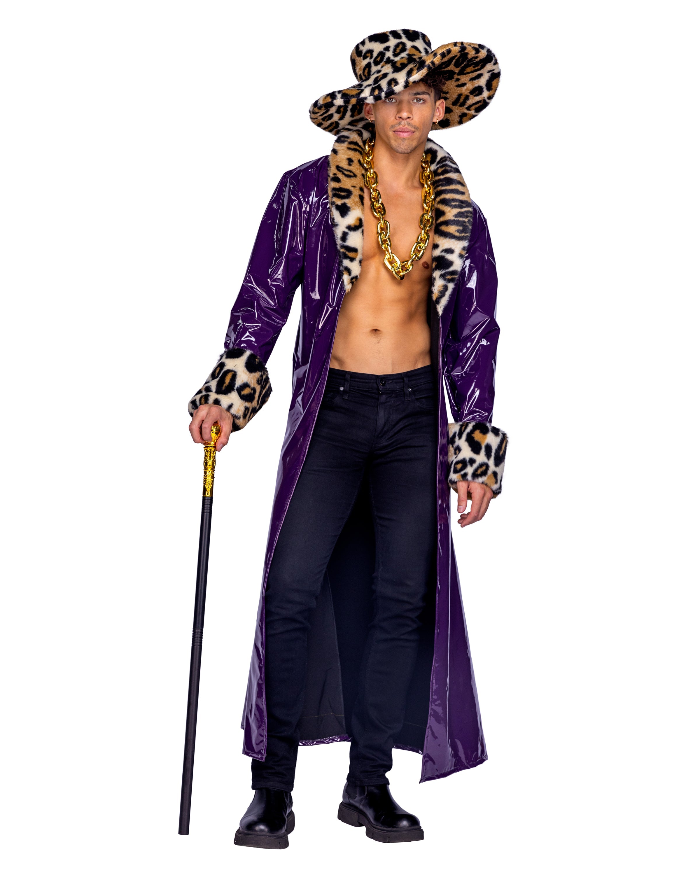 Purple/multi Amethyst 6393 - 2pc King Pimp Costumes Size XL