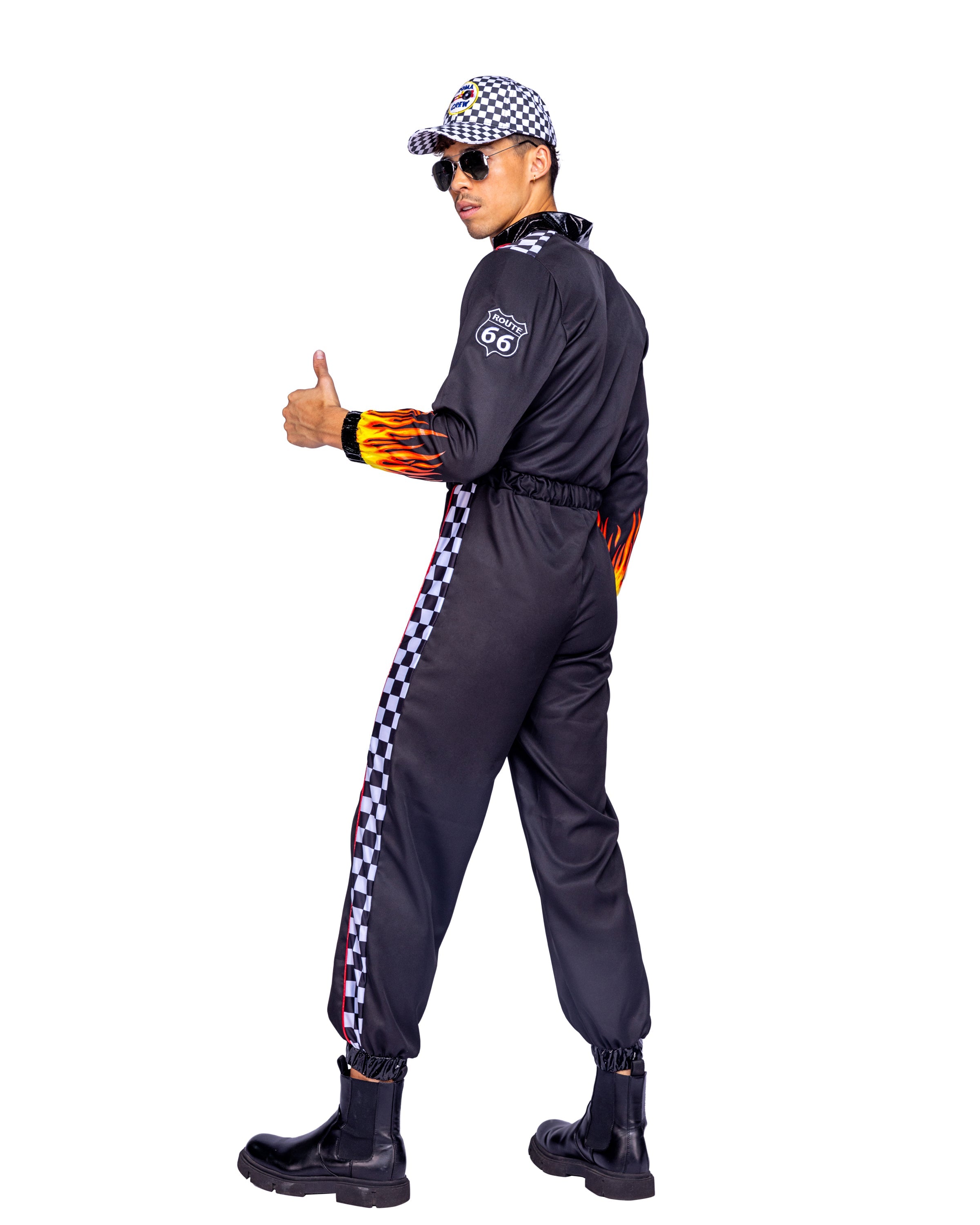 Brilliant 6404 - 1pc Hunky Race Car Driver Costumes Back View