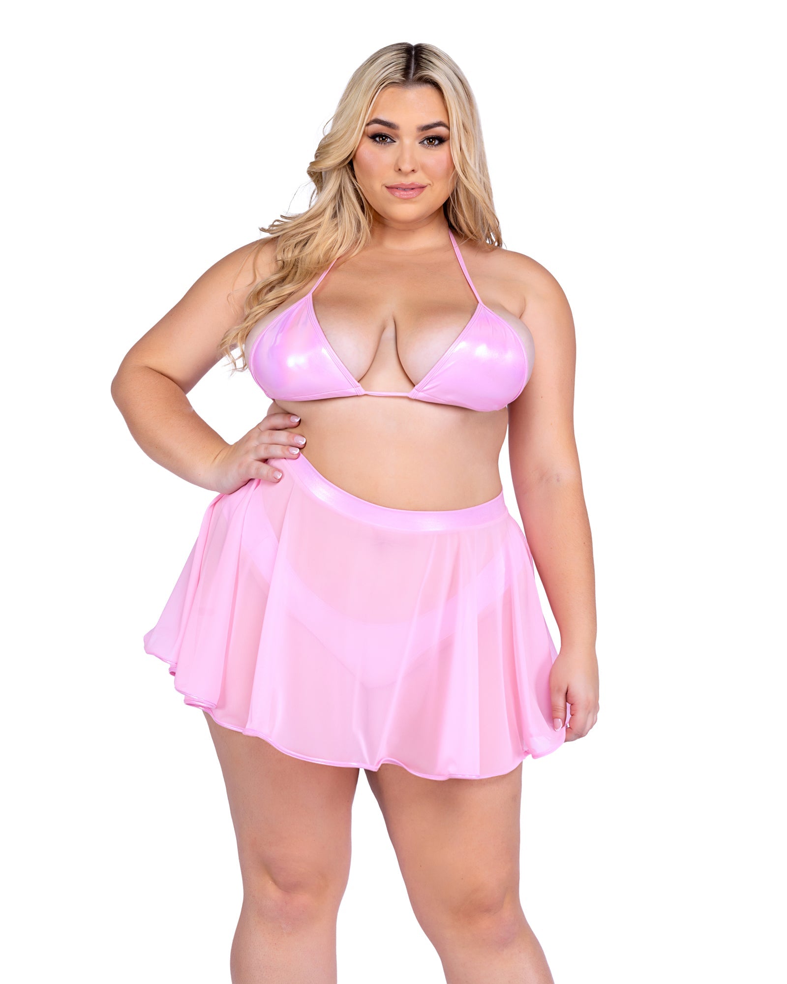 Tranquil 6450 - Metallic Iridescent Bikini Top Ravewear