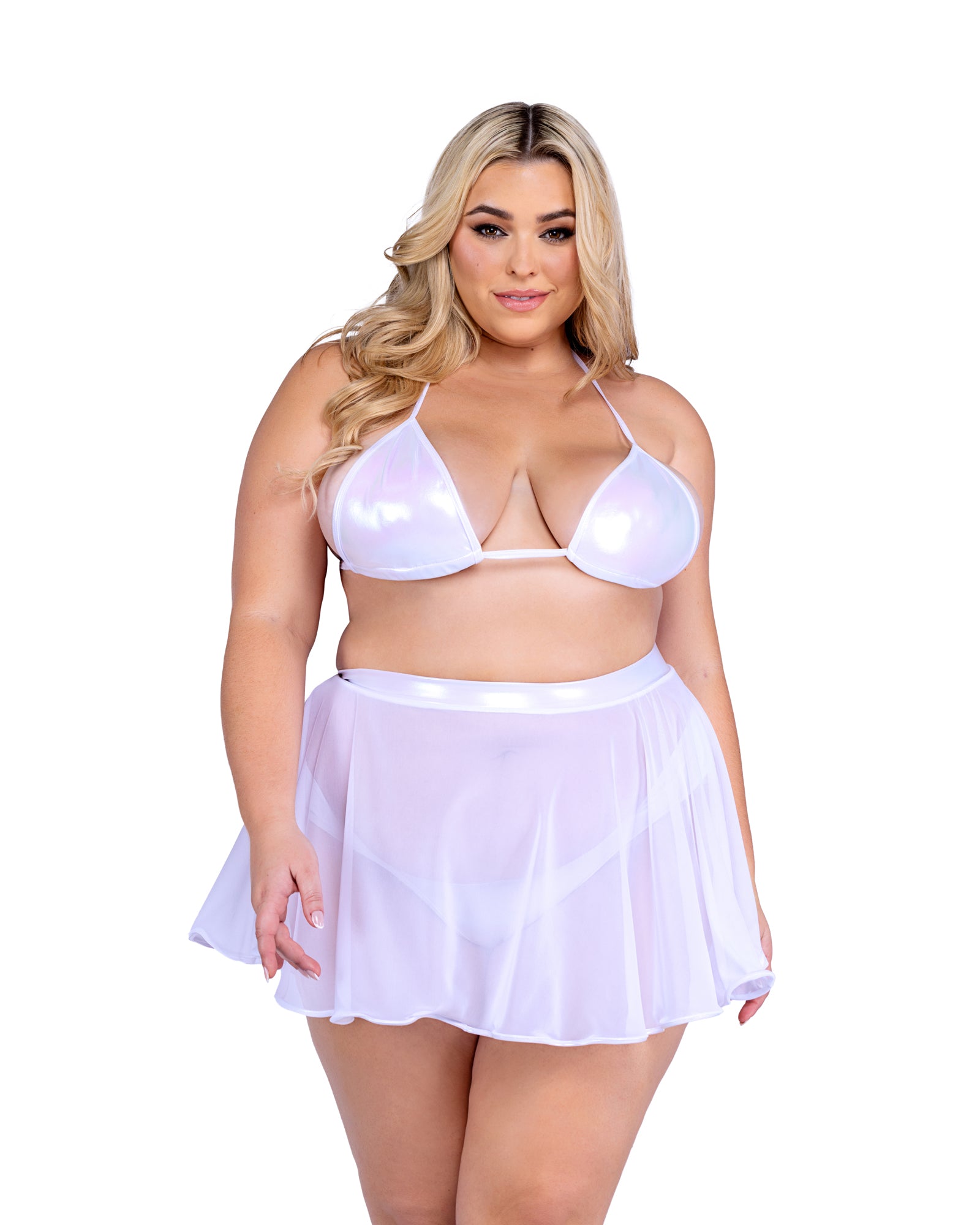Tranquil 6450 - Metallic Iridescent Bikini Top Ravewear