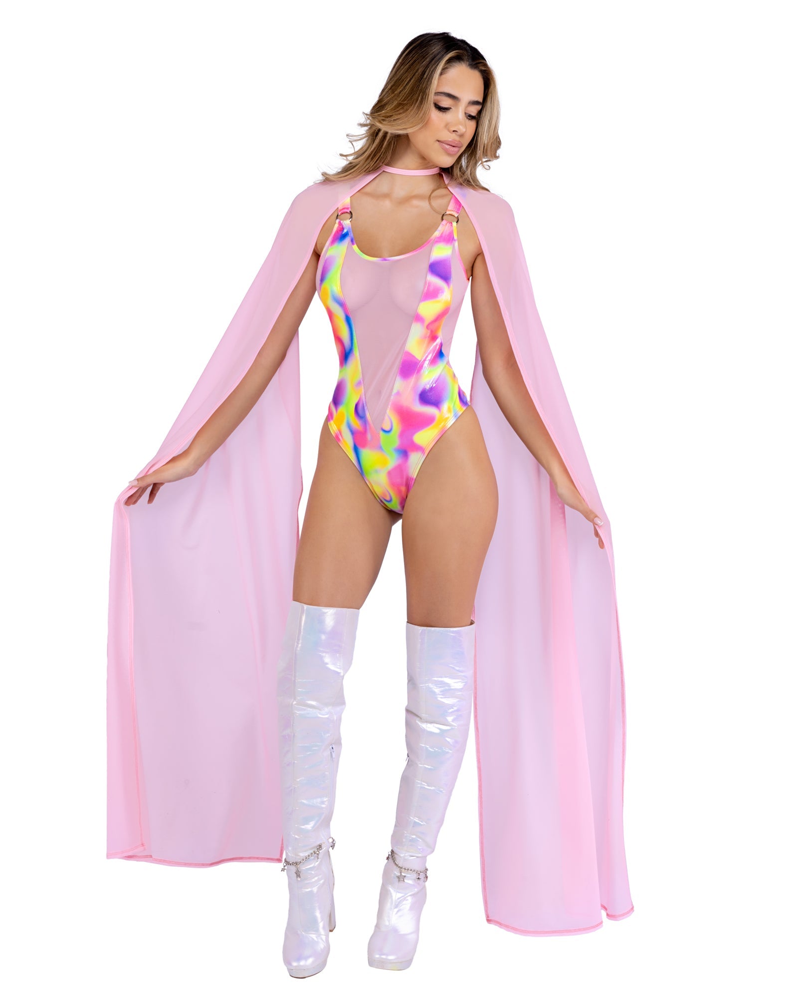 Onyx 6462- Shimmer Multi-Colored Romper Ravewear