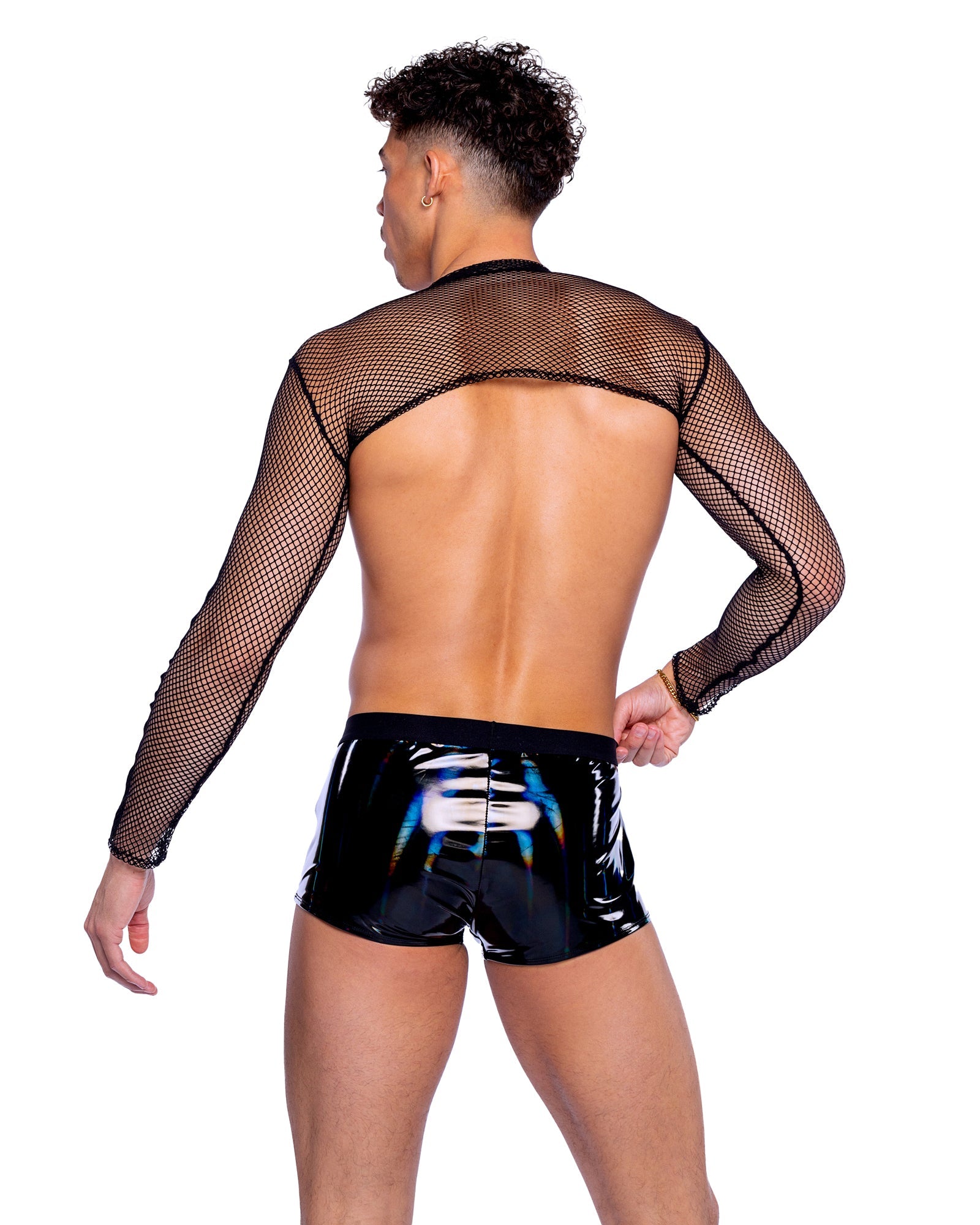 Astounding 6513 - Vinyl with Iridescent Pint Shorts Ravewear Back View